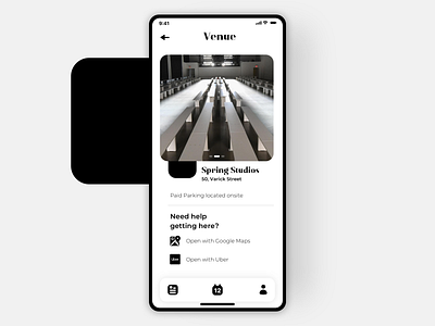 NYFW Venue Page app app design balance clean event event app fashion fashion app flat icon minimal ui uidesign uiux uxdesign venue