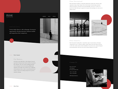 Homepage for a consulting company consultancy consulting minimal shapes