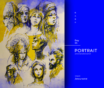 Portrait study art concept art painting