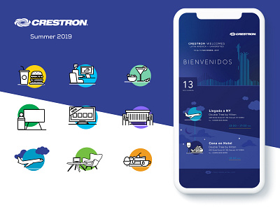 Crestron Summer 2019 brad identity design diseño graphic icondesign icono iconography iconos icons inspiration vector