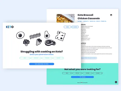 Daily UI 003 branding cheerful design dailyui dailyui003 design flat graphic design illustration keto logo ui ux websitedesign