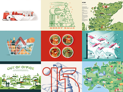 Best Nine 2019 best 9 daniele simonelli design dsgn editorial illustration grid illustration texture vector