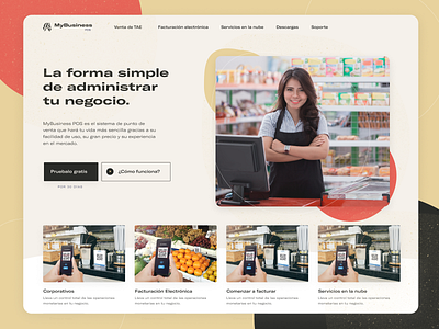 MyBusiness v2 clean clean ui colors gt america home landing landing page point of sale pos ui website website design