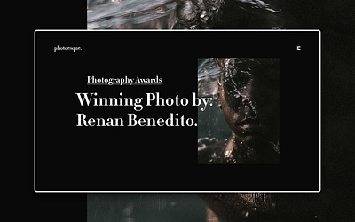 Day 343: Photography Award Site Concept. clean daily design design graphic design graphicdesign illustration interface landingpage minimal uidesign web design