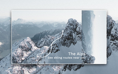 Day 344: Skiing Routes Website. clean design graphic design graphicdesign illustration interface landing page landingpage minimal uidesign web design