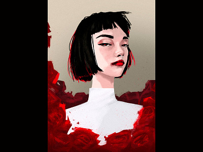 Red Dragon (pose study) beauty character design digital art digital illustration digital painting female character graphic art illustration illustration art original art