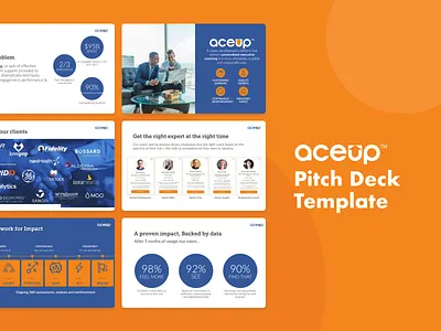 AceUp Pitch Deck Template design pitch deck pitch deck template pitchdeck presentation presentation design presentation template slidebean template