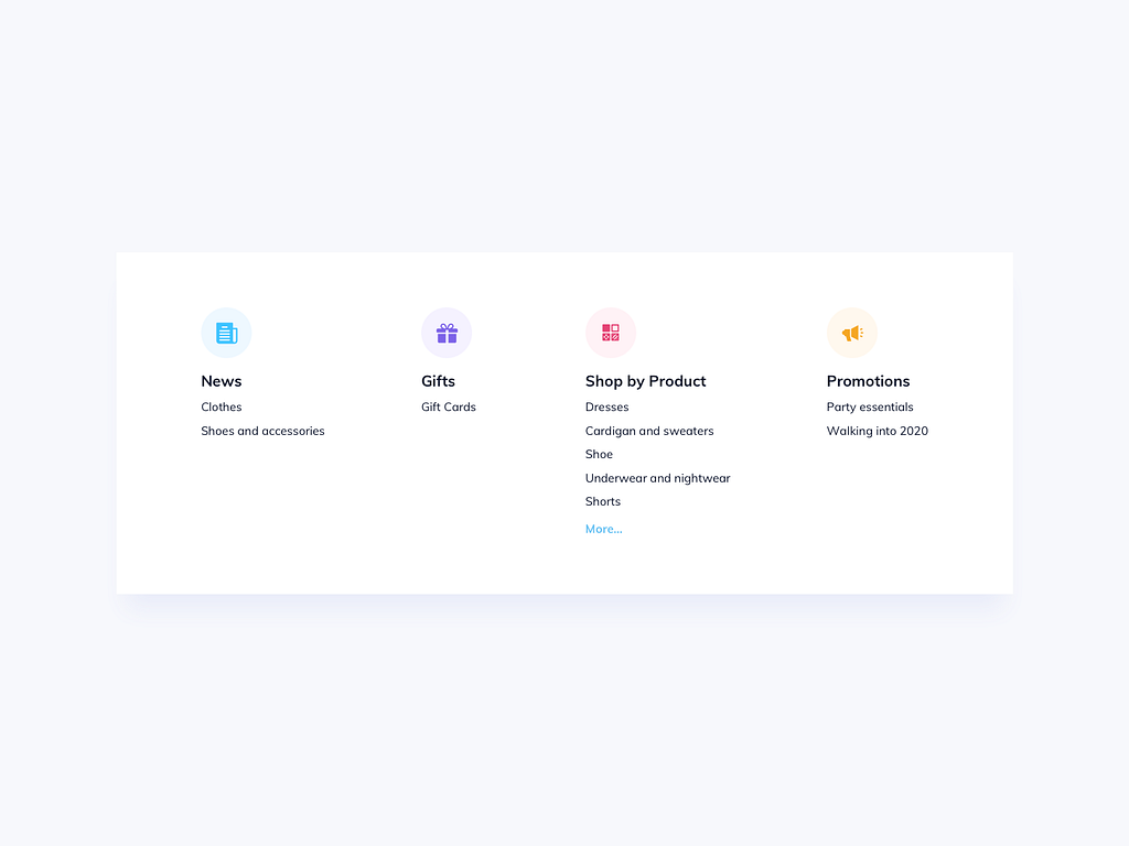 Mega Menu UI Design by Ildiko Gaspar on Dribbble