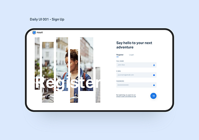 Daily Ui 001 - Sign Up dailyui design product design ui uichallenge uidesign uiux user experience user interface design userinterface ux