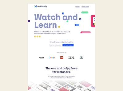 Webinarly's new landing page explorations illustration landing page product saas technology ui ux vector webinar website