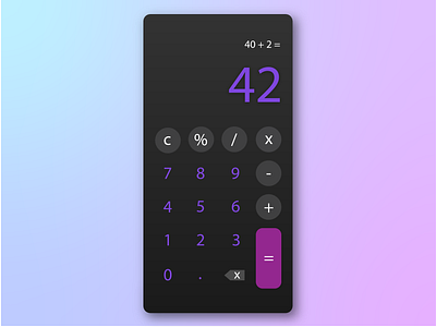 Calculator Screen Design 004 30daychallenge day004 ui ui design challenge uidesign