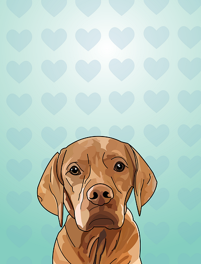 Flora the Vizsla adobe illustrator illustrator vector vector art vector illustration vizsla