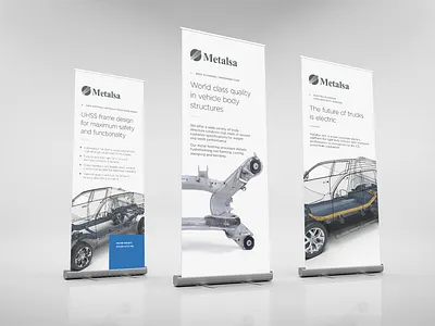 Metalsa rollup design brand branding cars design design art frames identity mexico rollup