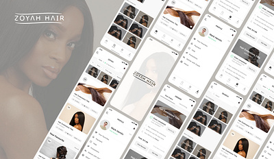 Zoyah Hair | Hair Extensions store app ios ui uiux ux