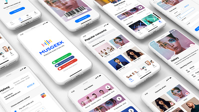 Mobile app to search for concerts artists concert design mobile app music app profile tickets ui ux