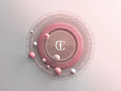 granules branding cgi charlotte tilbury circle illustration logo particles spheres