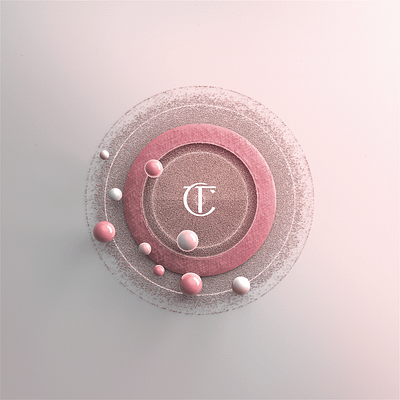 granules branding cgi charlotte tilbury circle illustration logo particles spheres