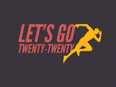 Let's Go! 2020 adobe illustration inspiration january logo motivation new years resolution running