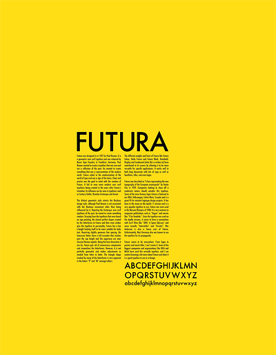 Futura Essay advertisement black and yellow essay futura layout layout design magazine typography