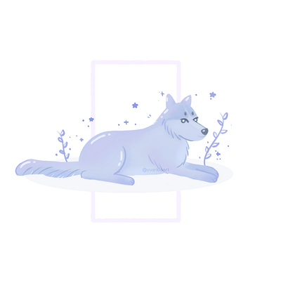 Wolf animal character design illustration mammal nature plants wolf wolf illustration