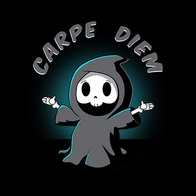Carpe Diem characterdesign design flat illustration tshirt tshirt art