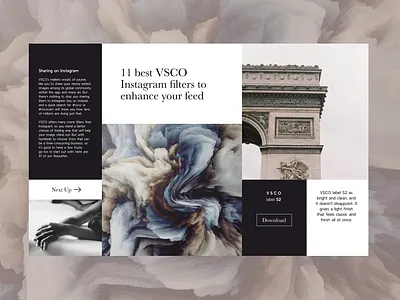 VSCO FILTERS filter inspiration instagram paris shadow ui uidesign ux ui vsco web design webdesign website