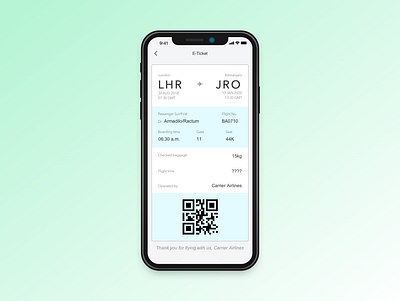 Daily UI practice - 024 Boarding pass dailyui dailyui024 design practice ui user interface