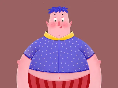 With its squabby body and round bingy bearded man boys design flat illustrations illustration profile photo squabby body