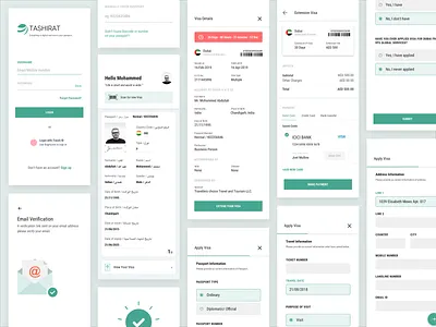 Visa interaction minimal mobile app online passport travel trending ux uxui