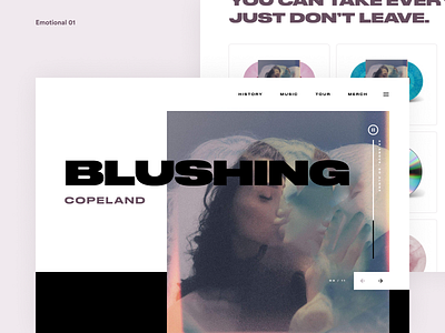 Emo Series 01 -- Copeland app clean copeland design druk emo landing minimal music simple ui user interface ux white