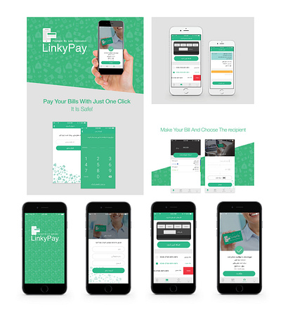 LinkyPay app design payment ui ux