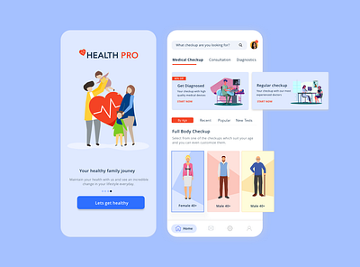 Health Pro - Medical Checkup Application app design illustration ui ux