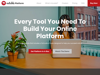Notable Platform Sales Page sales page ui ux website wordpress