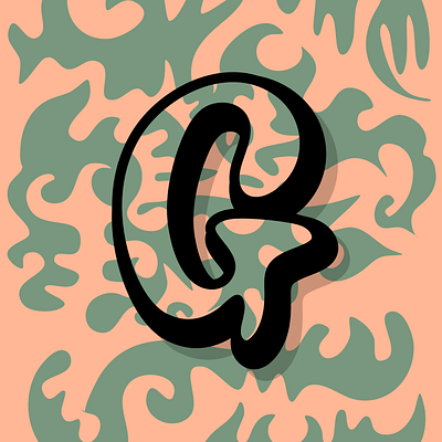 Custom G letter lettering pattern