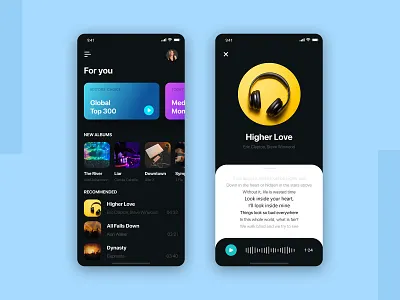 Music Application flat design graphic design icon mobile app mobile app design mobile apps music album music app music app design music app ui music art music playlist app online music app record typography ui ux vector