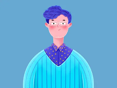 hi bearded man boys design flat illustrations illustration profile photo squabby body