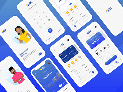 One Banking UI design illustration ui ui design uidesign ux uxdesign uxdesigner uxui