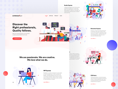 Expresso Soft Landing Page 2019 trend agency landing page agency website animation branding clean design digital agency flat illustration minimal popular shot typography ui ux visual design web design website wordpress wordpress development