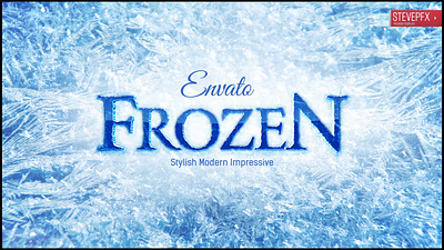 Frozen Ice Logo After Effects Template after effect christmas freeze frozen greetings ice identity instagram logo movie new year opener snow title titles water winter wishes