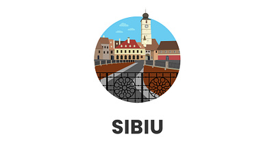 Sibiu bridge of lies illustration illustrations illustrator romania sibiu the tower of the council