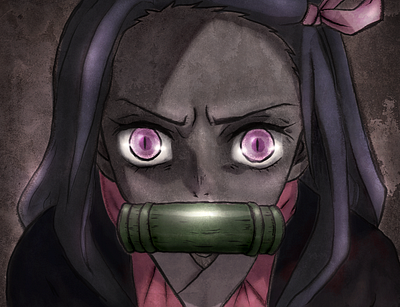 Nezuko anime demon slayer digital illustration nezuko photoshop