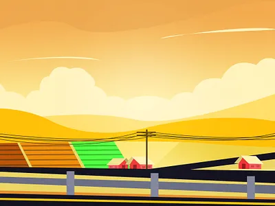 Roadside View cloud design hill illustration landscape landscape design mountain road road side sky srabon arafat tree vector