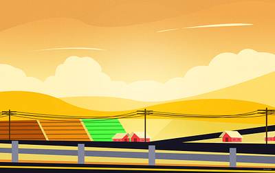Roadside View cloud design hill illustration landscape landscape design mountain road road side sky srabon arafat tree vector