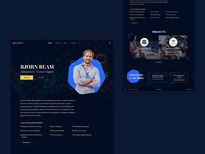 Bjorn Beam Personal website csi design edtech enterpreneur personal website portfolio security tech ui uidesign uiux ux uxdesign venture capital web deisgn website