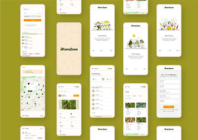 FarmZone Mobile App agriculture app design mobile app ui uidesign userinterface ux