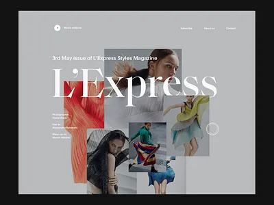 L'Express Online Magazine editorial editorial design fashion layout magazine minimal modern photography typography website whitespace