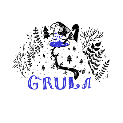 Grula folktale illustration mountain