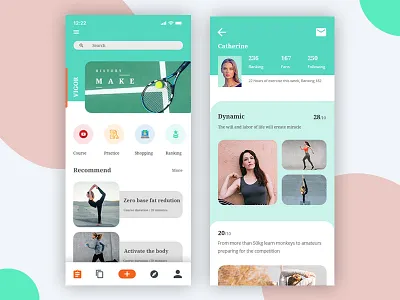 Health management application app design healthy icon interface ui