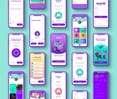 Mobile app mockup design clean flat illustration layout ui vector