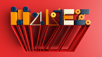 Days Of The Weeks "Martes" 3d 3dfont 3dillustration 3dtype 3dtypo colors constructivism forma type typeface